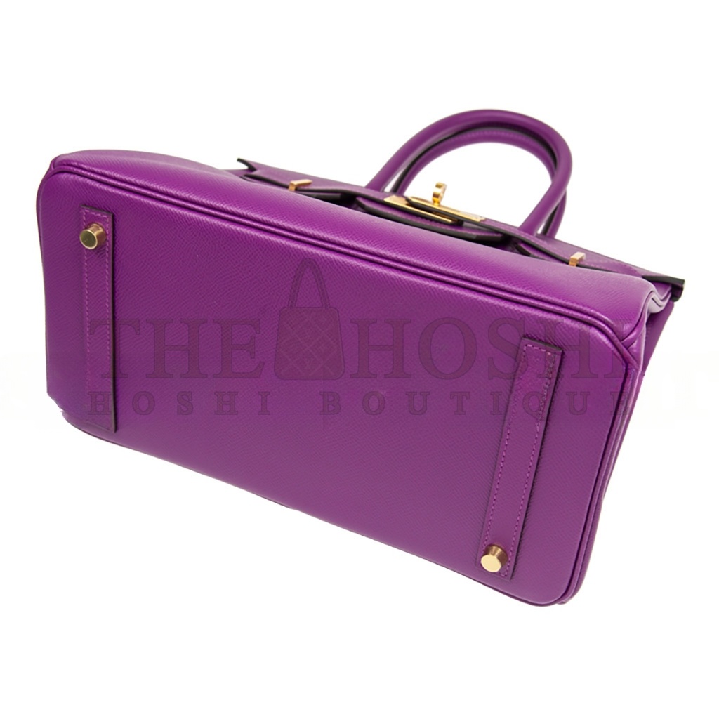 H**me5 BIRKIN 30 TOGO LEATHER ANEMONE PURPLE GOLD BUCKLE BAG BK30P9EPGP (30*23*15cm) Master Quality